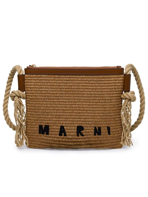 MARNI MARCEL ZIPPER RAFFIA CLUTCH BAG | Garmentory