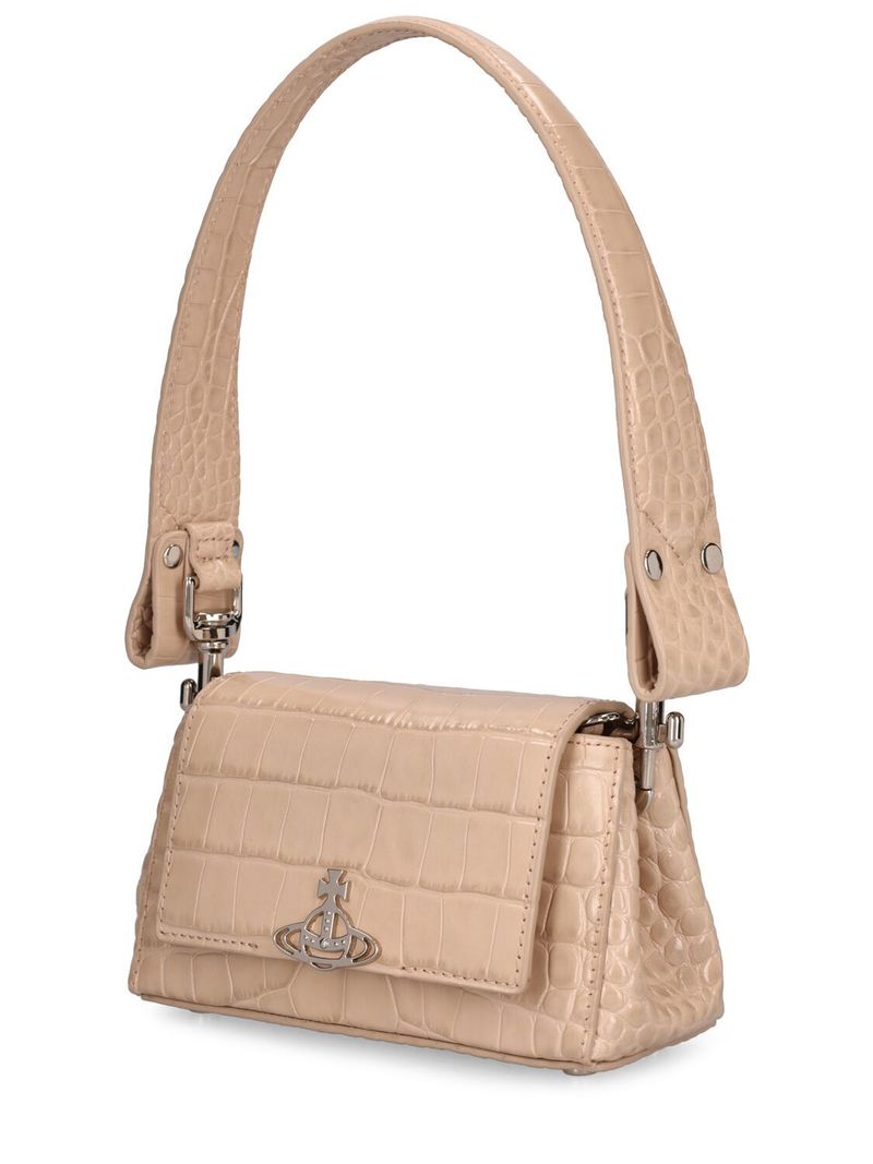 Vivienne Westwood Small Hazel Leather Shoulder Bag - Cream