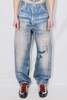 Open YY Jean Effect Pants - Denim Blue - Thumbnail 1