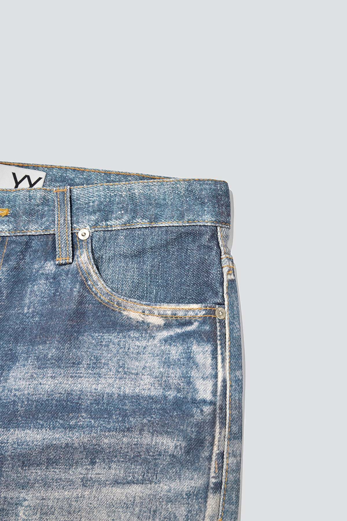 Open YY Jean Effect Pants - Denim Blue - Image 6 of 11