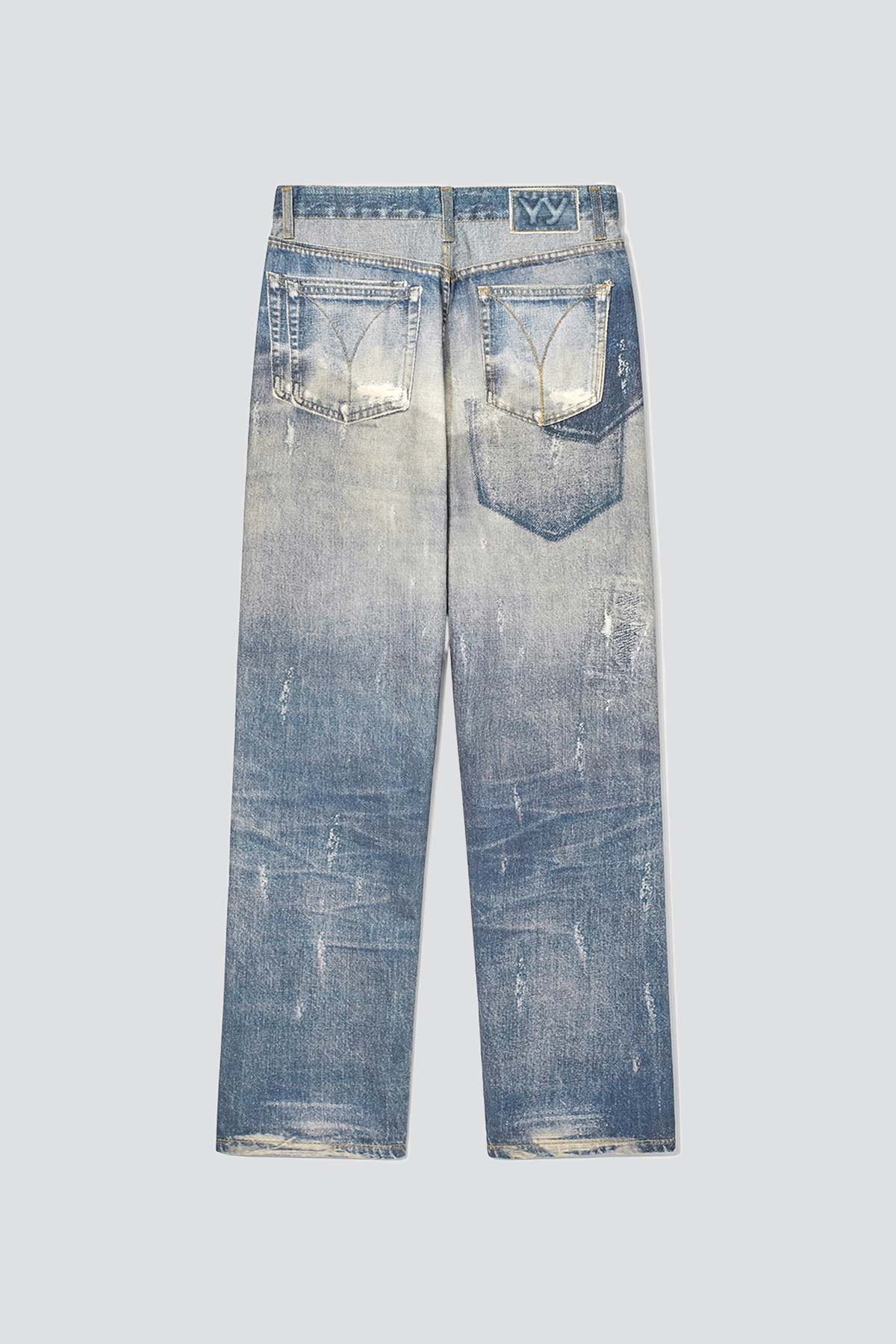 Open YY Jean Effect Pants - Denim Blue - Image 11 of 11