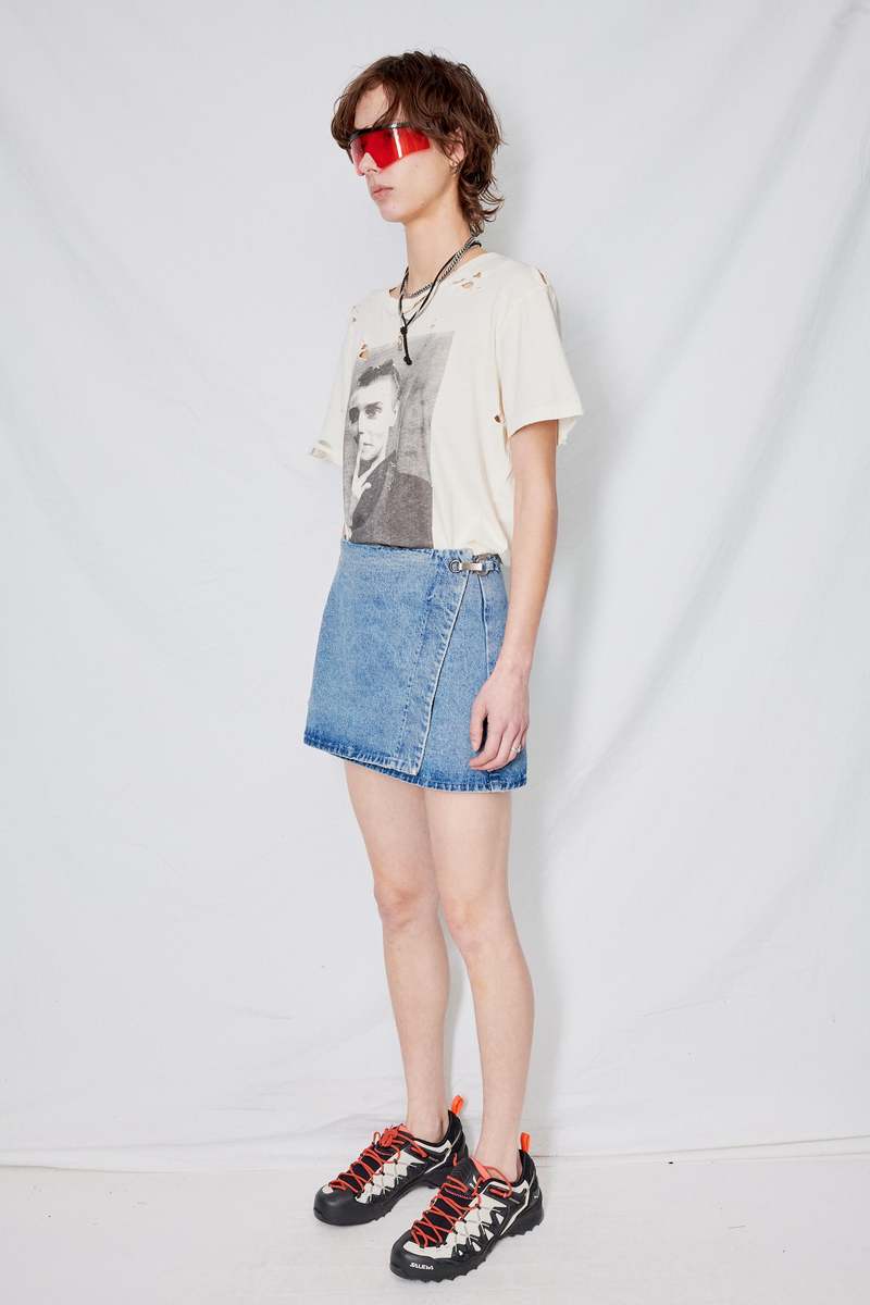 Beach Light Wash Denim Mini Skirt