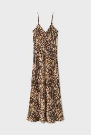 silk laundry leopard slip dress Silk Laundry Short Printed '90s Silk Slip Dress