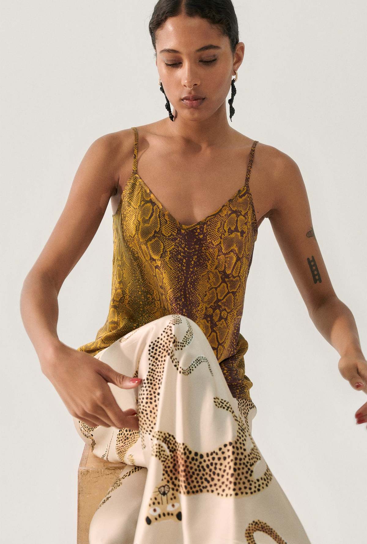 Bias Cut Cami Sage