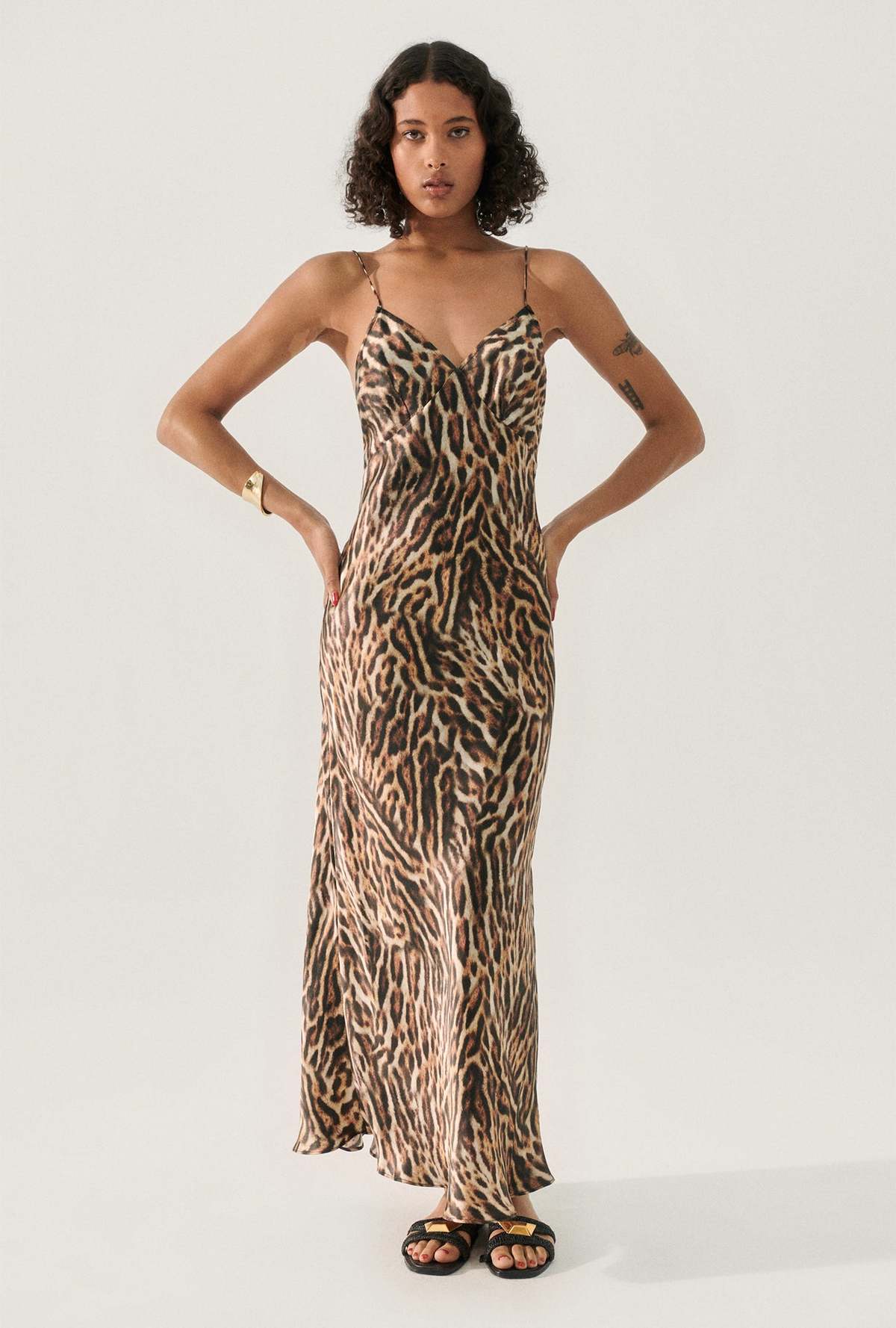Silk Laundry Deco Rouleau Dress - Leopard | Garmentory