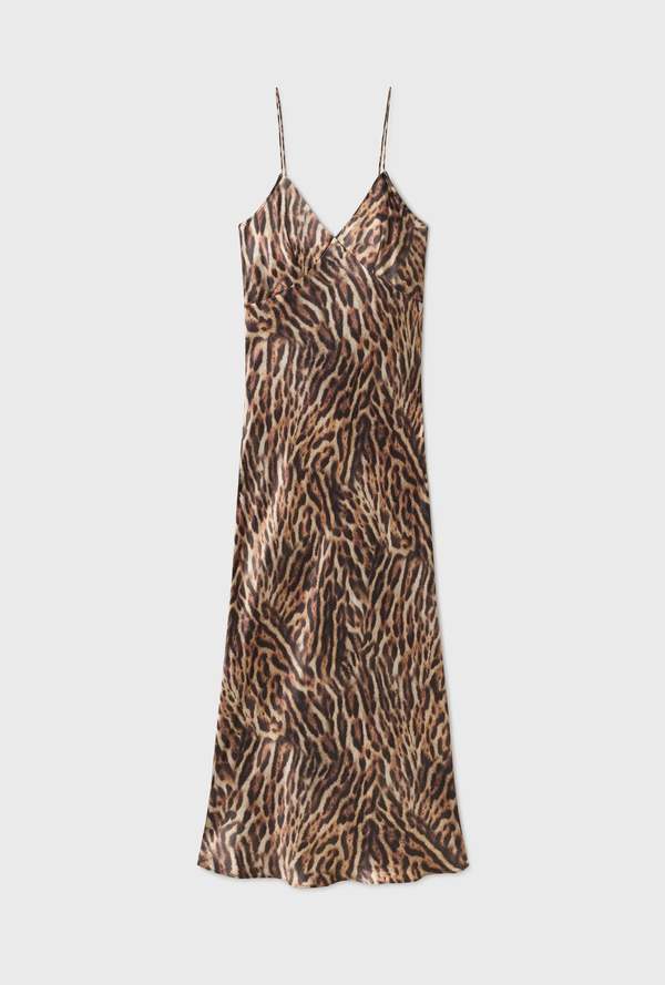 silk laundry leopard dress Silk Laundry Deco Rouleau Dress