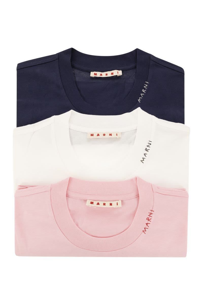 ■MARNI■ 3 Pack Short Sleeve T-Shirt Mineral Ice THJE0211X0 ☆MARNI☆ 3 Pack Short Sleeve T-Shirt Mineral Ice THJE0211X0