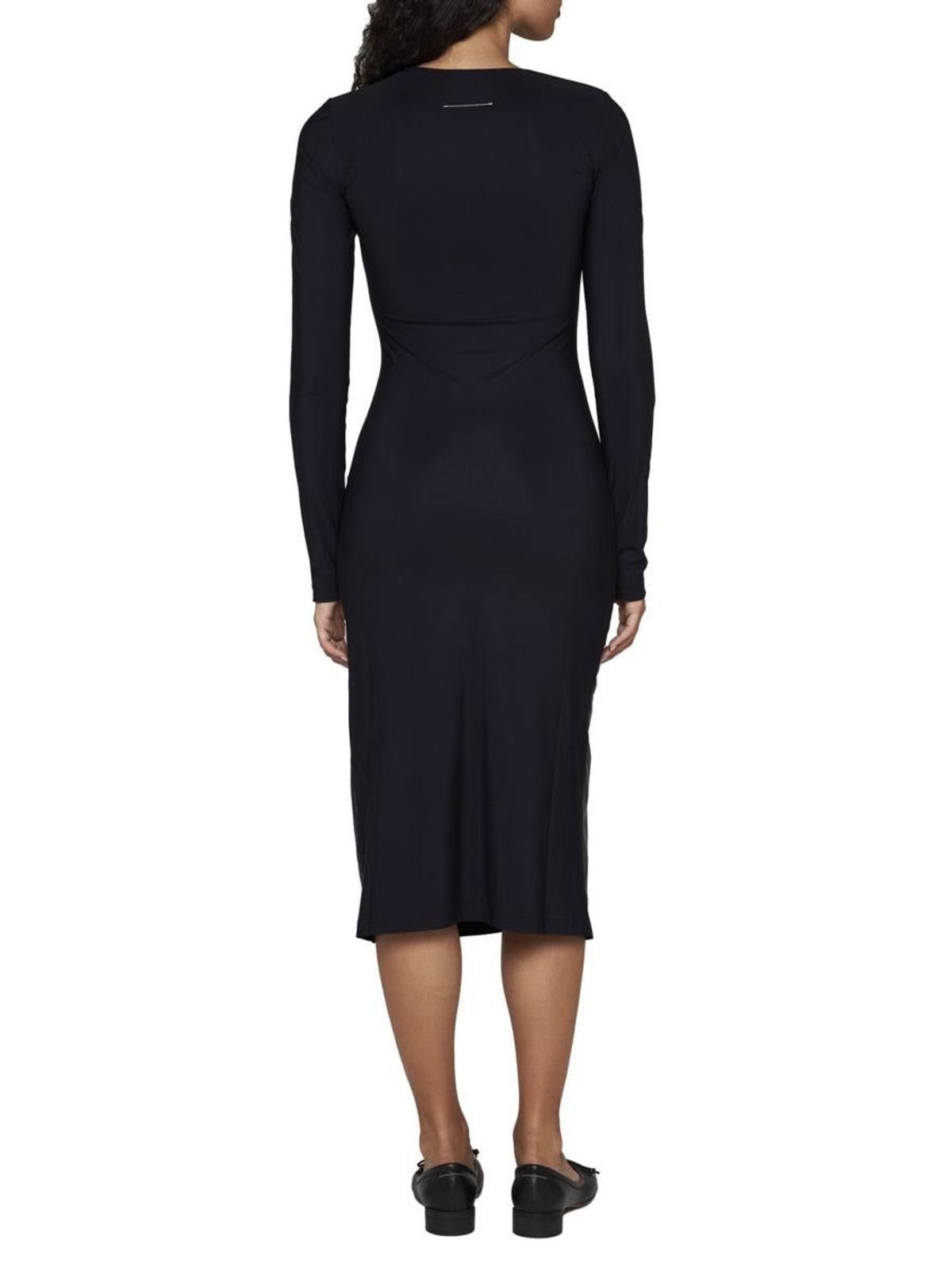 ワンピース MAISON MARGIELA BLACK MESH SHIRT DRESS Maison Margiela: Women's Décortiqué Shirt Dress (Black