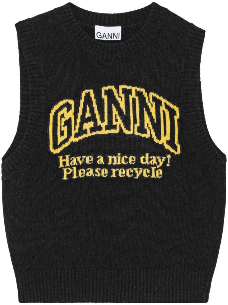 【送料&関税込】Ganni Woolen Vest 8KoTN4BhsP4viggWuqQW5gGjU2Q7mW