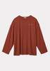 Caramel OVERSIZE LONG SLEEVE T-SHIRT - BURGUNDY - Thumbnail 1