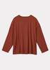 Caramel OVERSIZE LONG SLEEVE T-SHIRT - BURGUNDY - Thumbnail 2