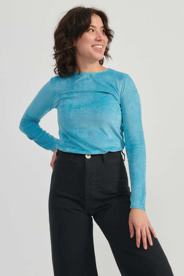 Baserange Omo Longsleeve - Civi Blue | Garmentory