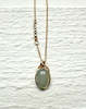 Jane Hollinger Necklace With Sapphire - 14k Yellow Gold/Milky White - Thumbnail 3