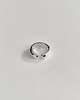 Annika Inez Wide Ample Band Ring - Silver - Thumbnail 2