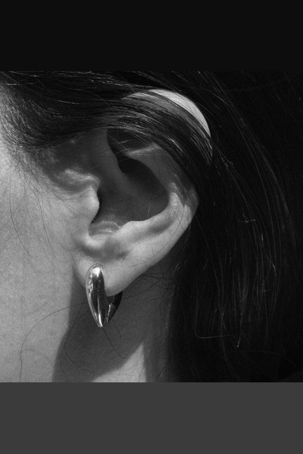 Annika Inez Small Heart Hoops - Sterling Silver