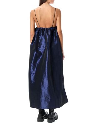 Ganni Taffeta strap dress - Blue | Garmentory Ganni Taffeta strap dress - Blue | Garmentory