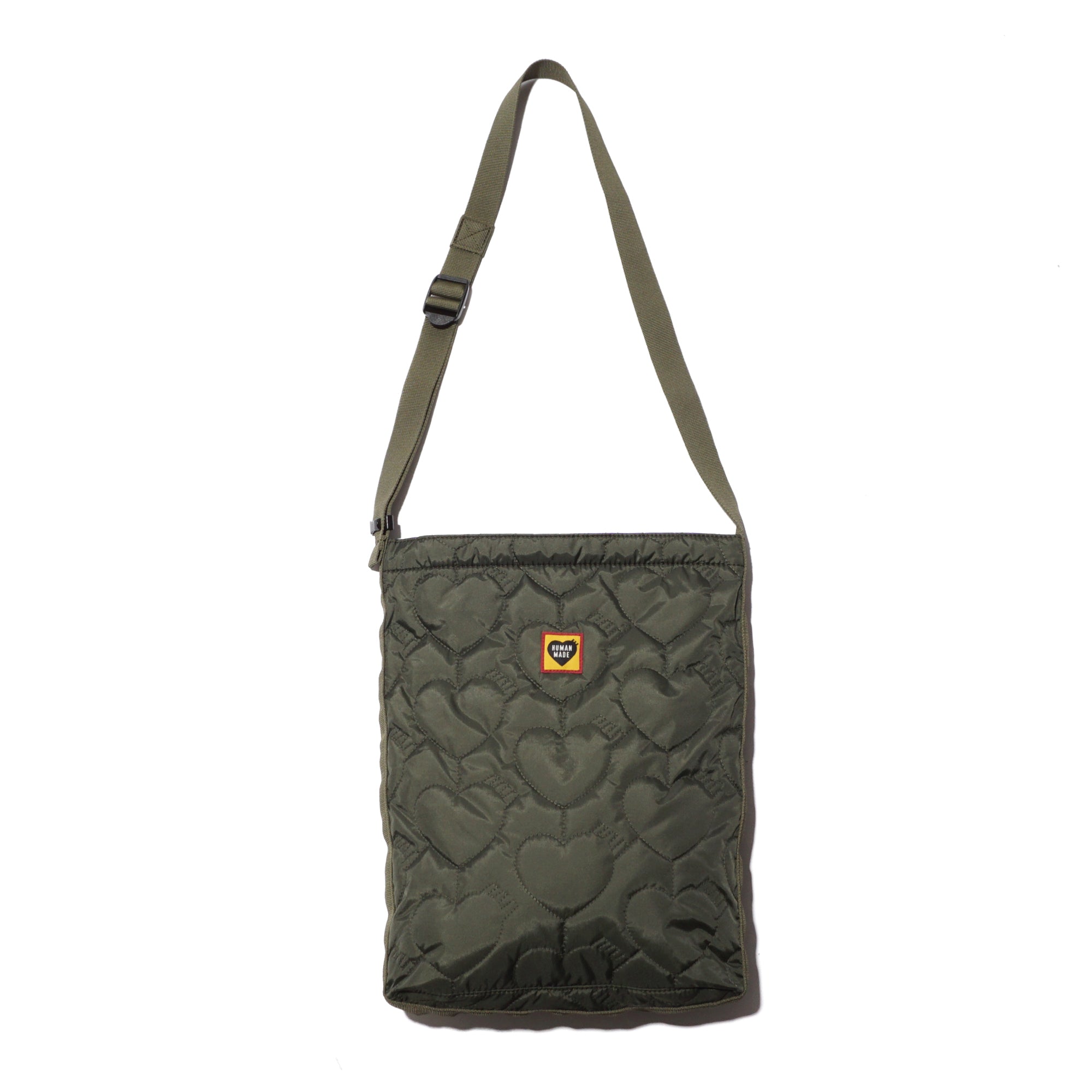 バッグ HUMAN MADE HEART QUILTING SHOULDER BAG Human Made HEART QUILTING SHOULDER BAG - OLIVE DRAB | Garmentory