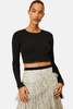 LoveShackFancy Amandine Crop Pullover - Black - Thumbnail 1