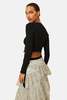 LoveShackFancy Amandine Crop Pullover - Black - Thumbnail 3