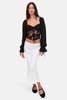 For Love & Lemons Sade Top - Black - Thumbnail 3