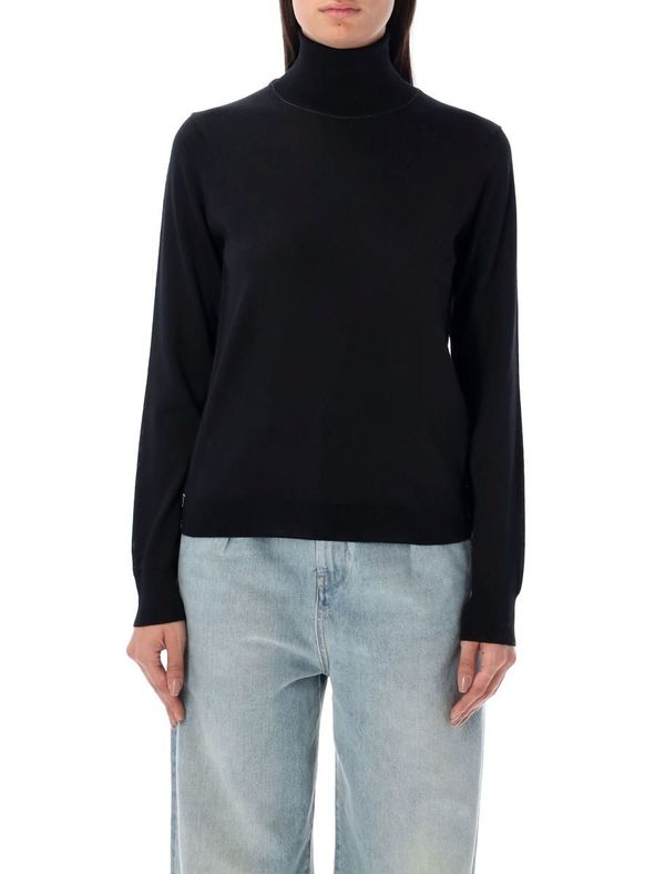 トップス Maison Margiela Work Improg Knit Sweater Maison Margiela Work-In-Progress High-Neck Sweater - Black