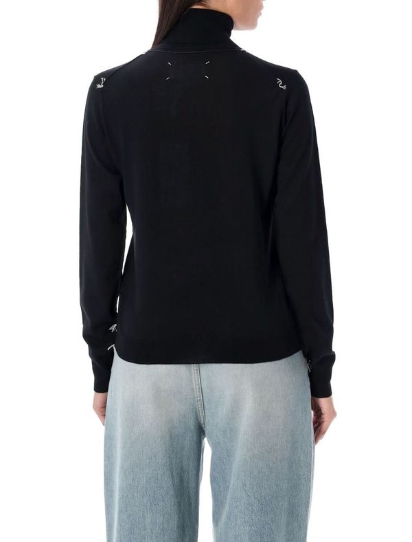 Maison Margiela Work-In-Progress High-Neck Sweater - Black