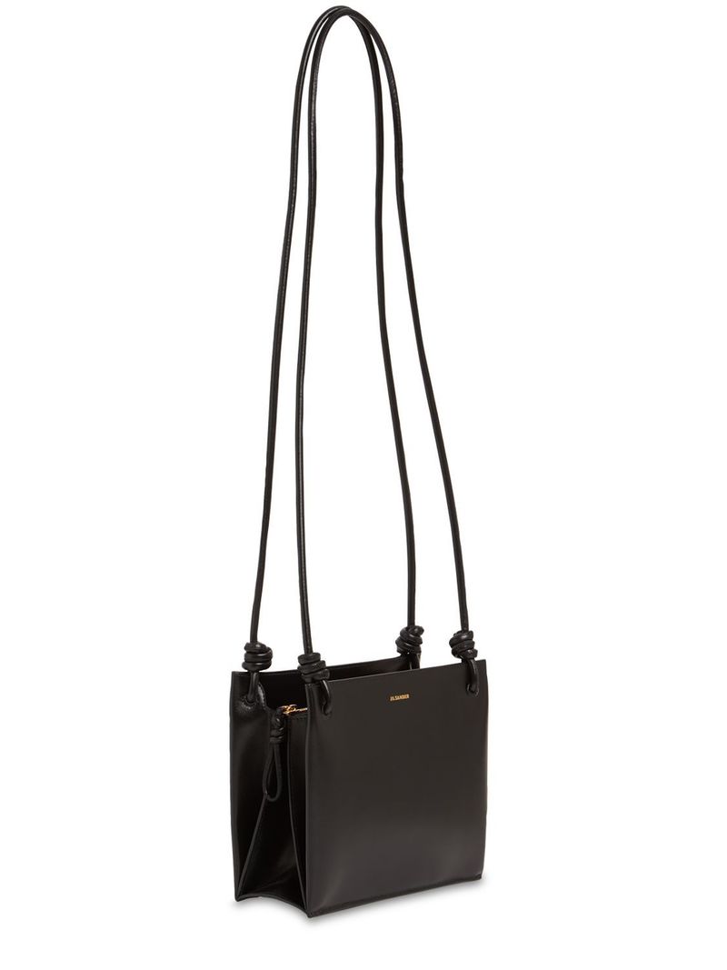 Jil Sander ☆ GIRO SHOULDER BAG SMALL [正規品/関税込] Jil Sander Small Giro Leather Crossbody Bag | Black | FARFETCH