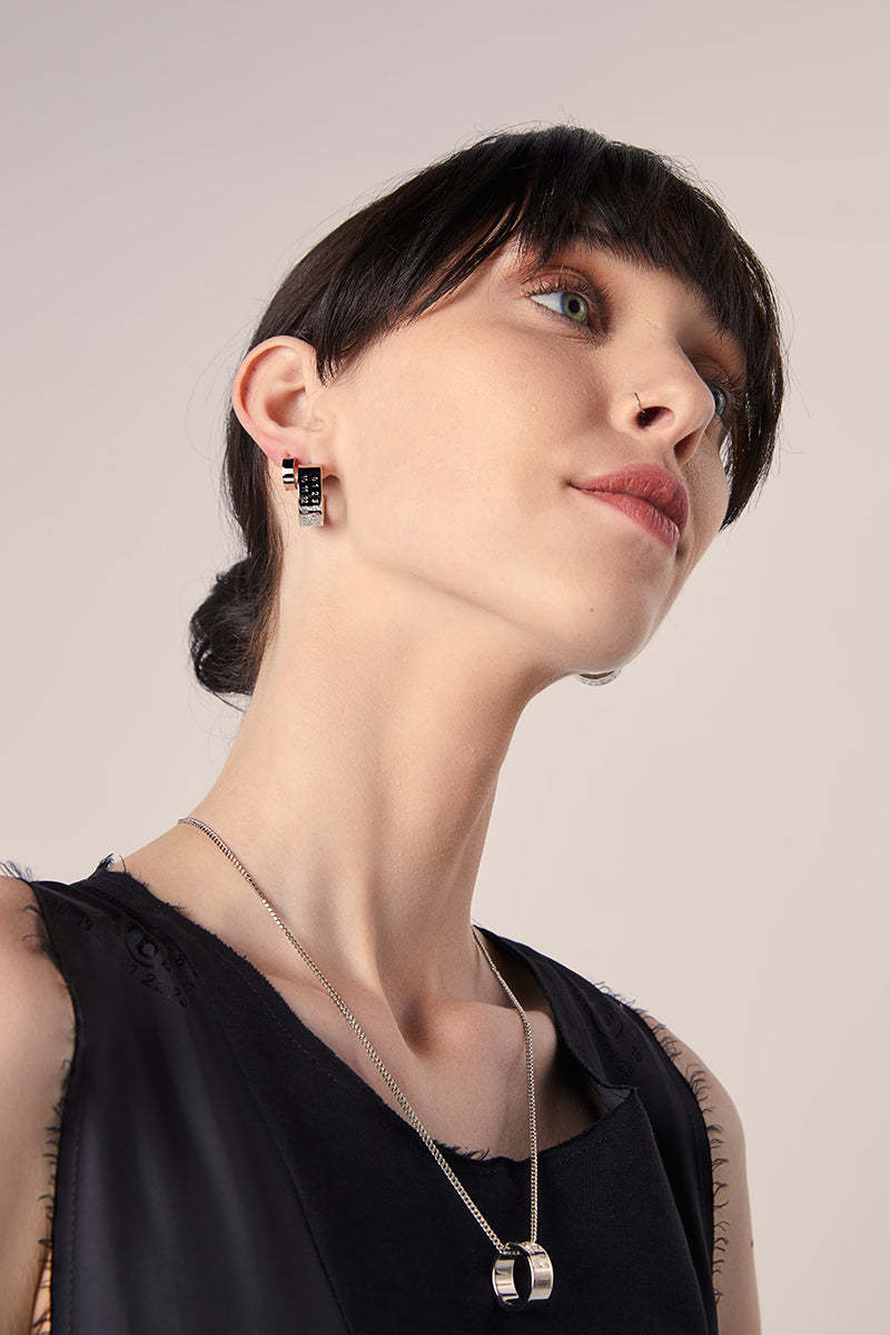 MM6 Maison Margiela Numeric Minimal Signature Hoop Earrings