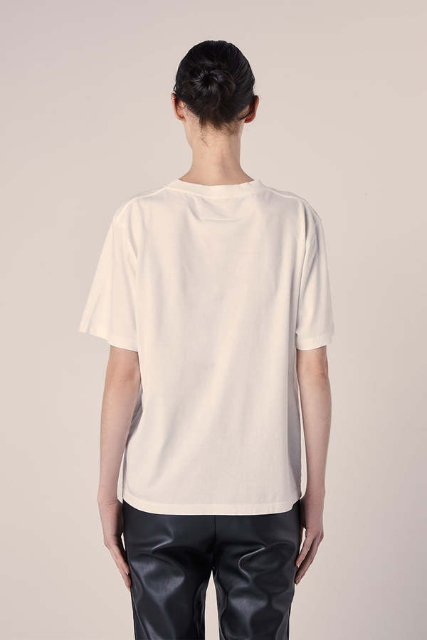 Tシャツ・カットソー Maison Margiela Used Numeric signature T-shirt Maison Margiela Numeric logo-embroidered T-shirt | White