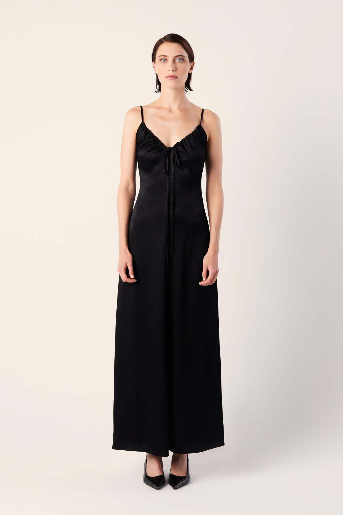 proenza schouler open back dress Sukki open-back draped jersey midi dress - mustard