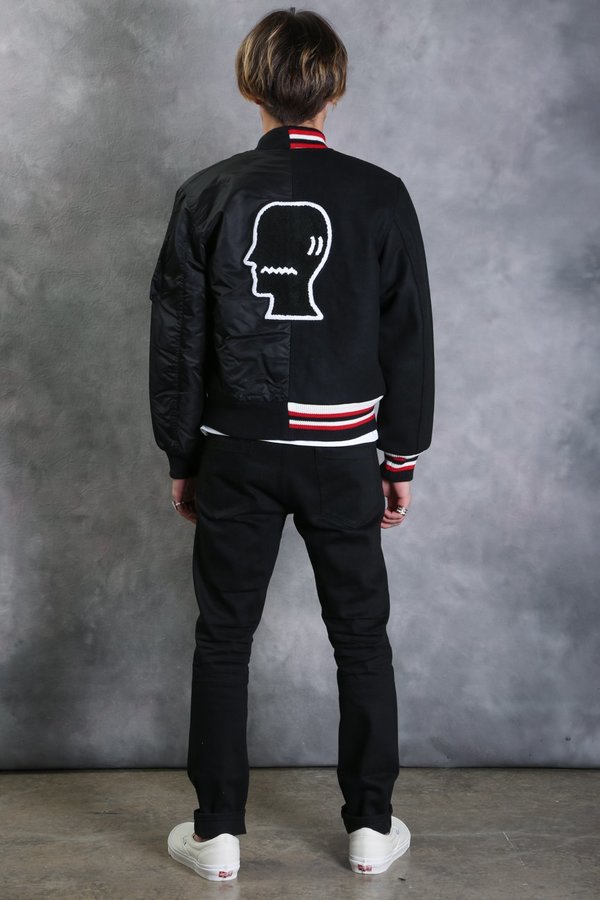 brain dead split varsity jacket