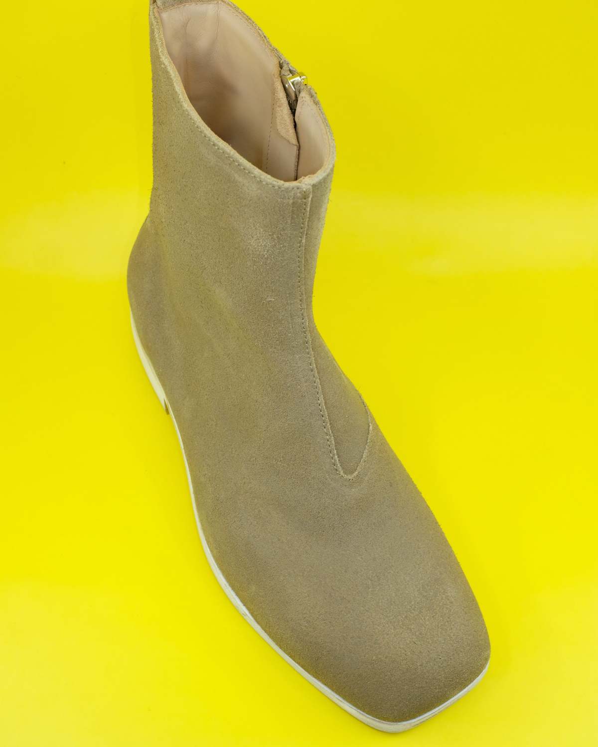 OUR LEGACY | MICHAELIS BOOT - Waxy Champagne Suede Our Legacy Our Legacy Michealis Boot waxy champagne suede  main image 2
