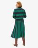 Clare V. Hloise Accordion Skirt - Navy/Green Stripe - Thumbnail 2