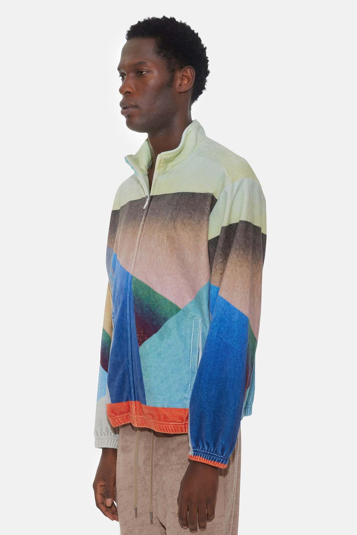 Supreme Geo Velour Track Jacket - Multicolor | Garmentory