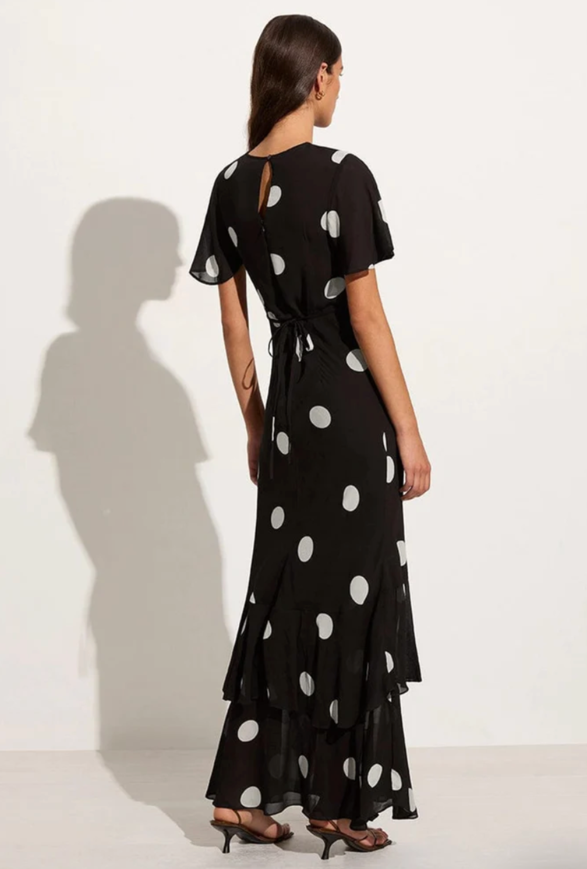 Faithfull The Brand Esperanza Maxi Dress Veia Polka Dot Chocolate