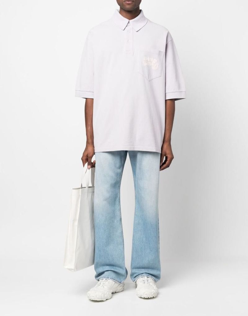 ACNE STUDIOS Bubble Logo Polo Shirt | Garmentory