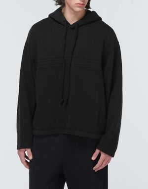 ACNE STUDIOS Farmy Chain Rib Logo Tape Hoodie | Garmentory