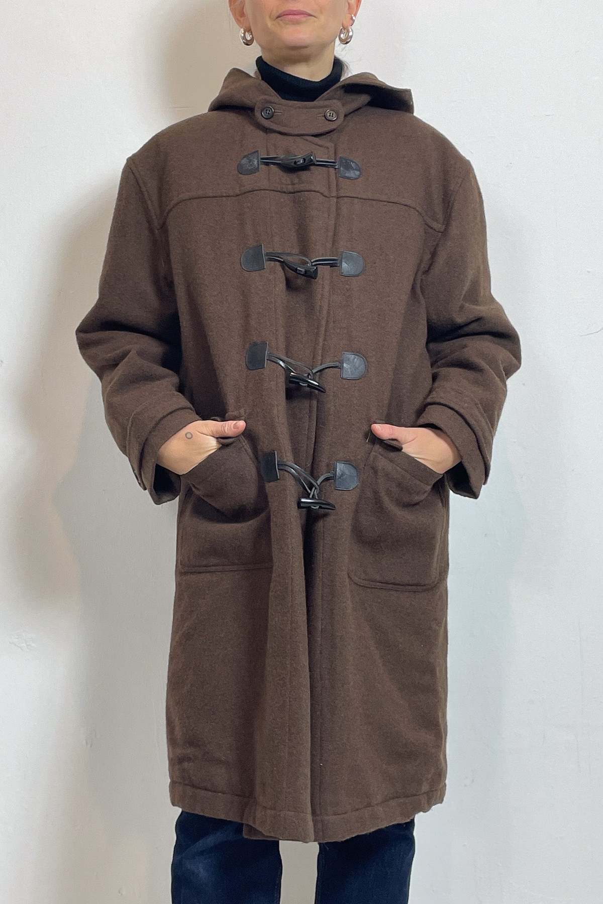 duffle coat 90〜00s archive 1990s Wool Blend Hooded Duffle Coat - Brown | Garmentory