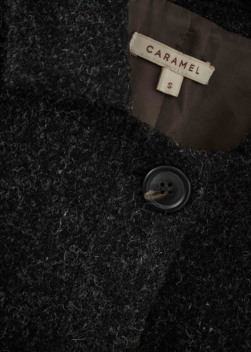 Caramel Cambridge Coat - Dark Grey