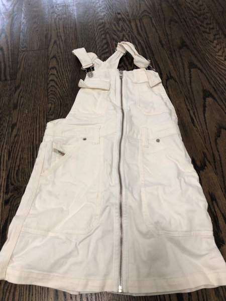 White denim military sales dress