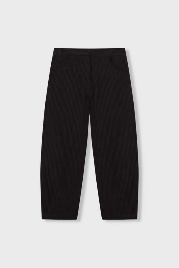 Cordera Tubular Curved Pants - Black | Garmentory