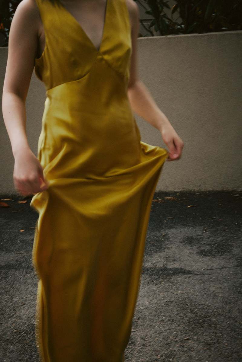 silk laundry gold dress 1996 Dress Gold
