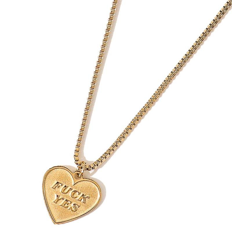 MATTER MATTERS Fuck Yes & :) Necklace - Gold