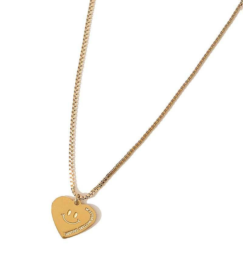 MATTER MATTERS Fuck Yes & :) Necklace - Gold