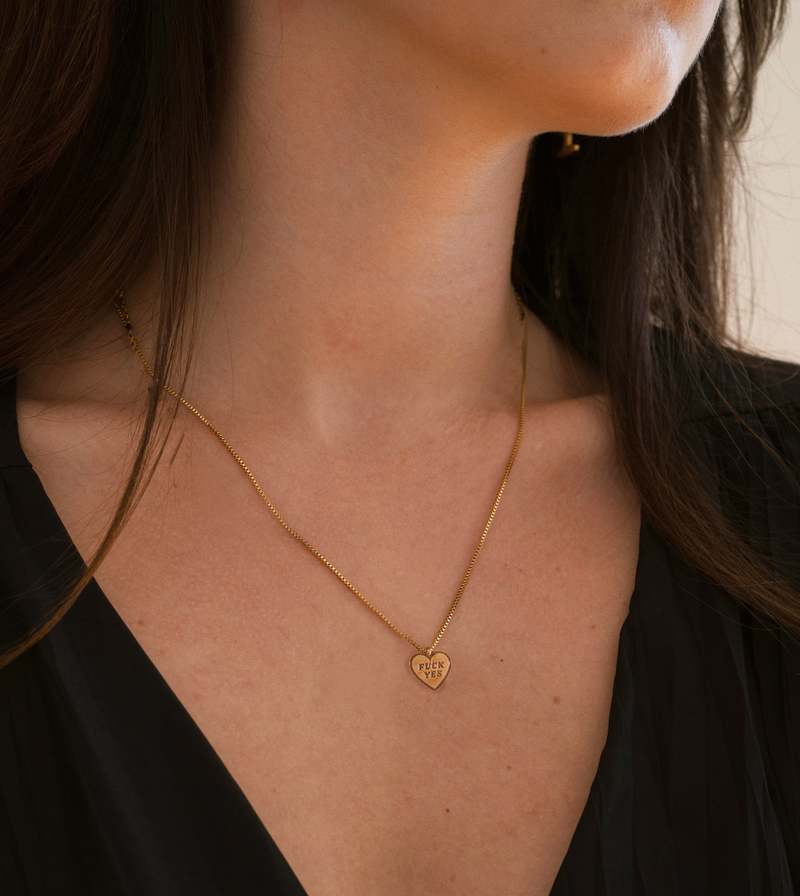MATTER MATTERS Fuck Yes & :) Necklace - Gold