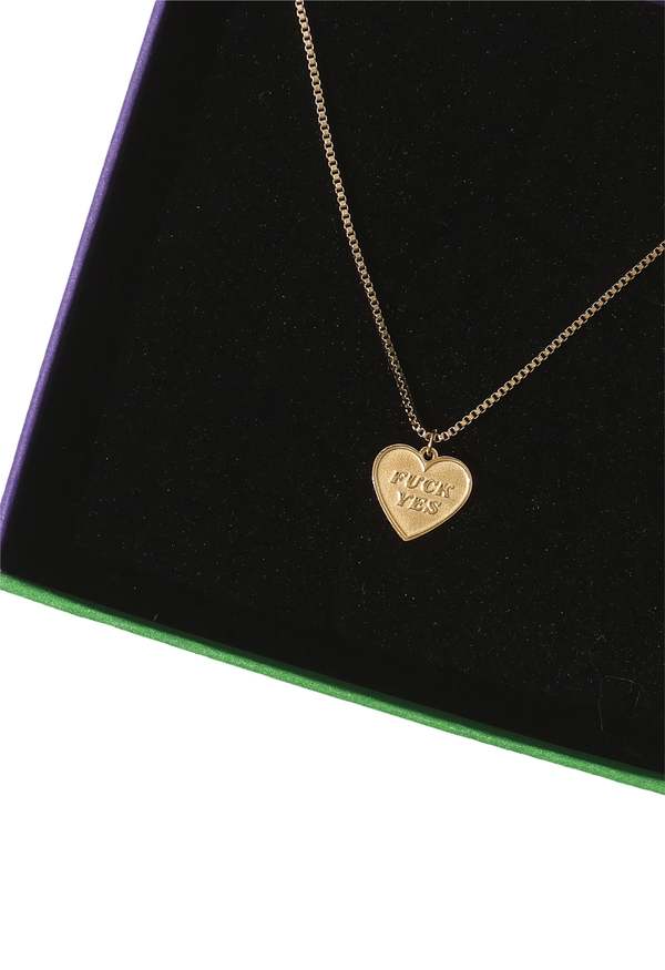 MATTER MATTERS Fuck Yes & :) Necklace - Gold