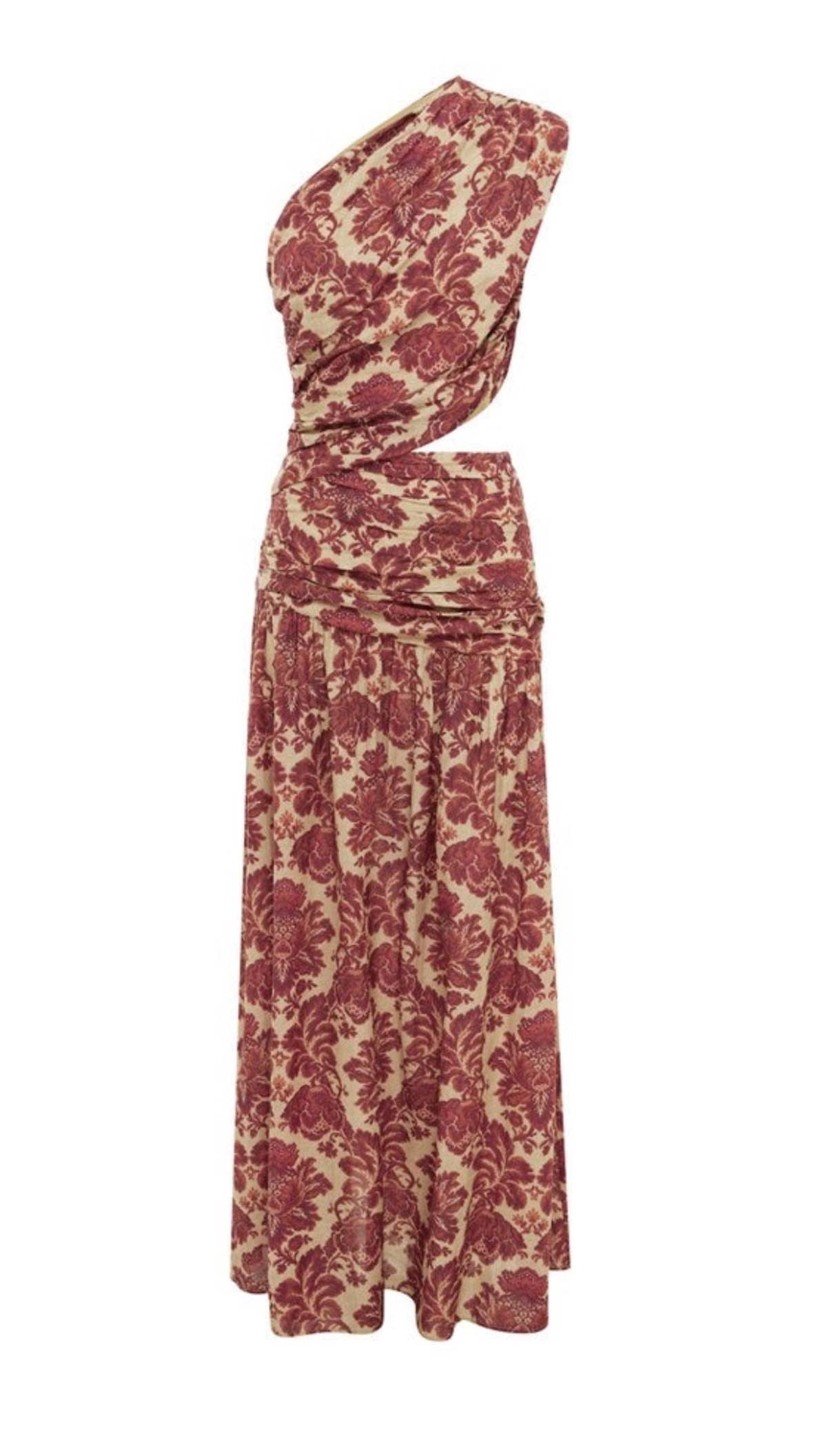 Posse Joslin One-Shoulder Dress - Crimson | Garmentory