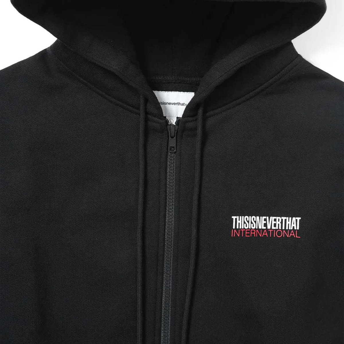 【THISISNEVERTHAT】INTL. Logo Zip Up Hoodie Navy thisisneverthat Intl. Logo Zip Up Hoodie Navy | END. (US)