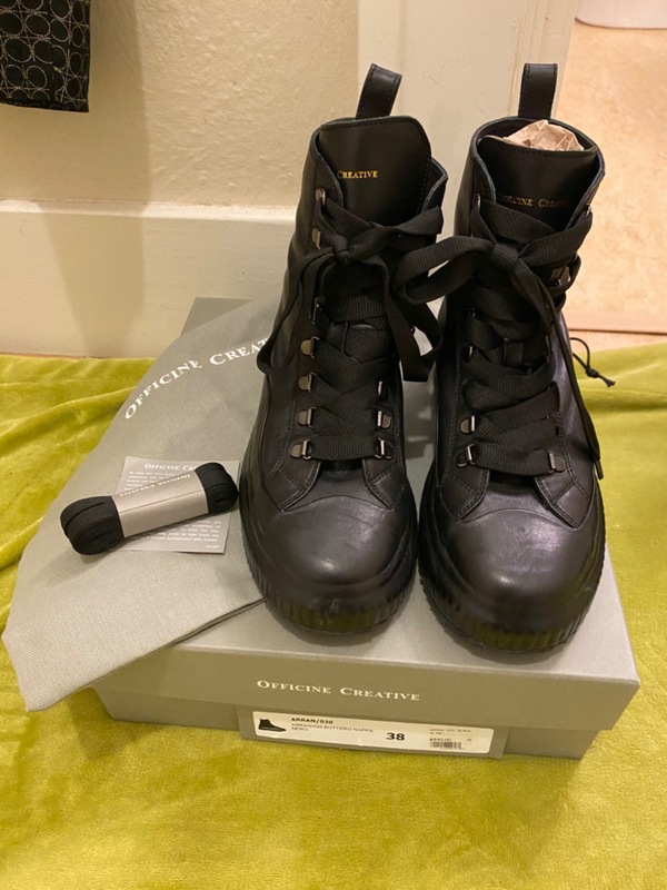 Officine Creative Arran Leather Sneaker Boot Flatform