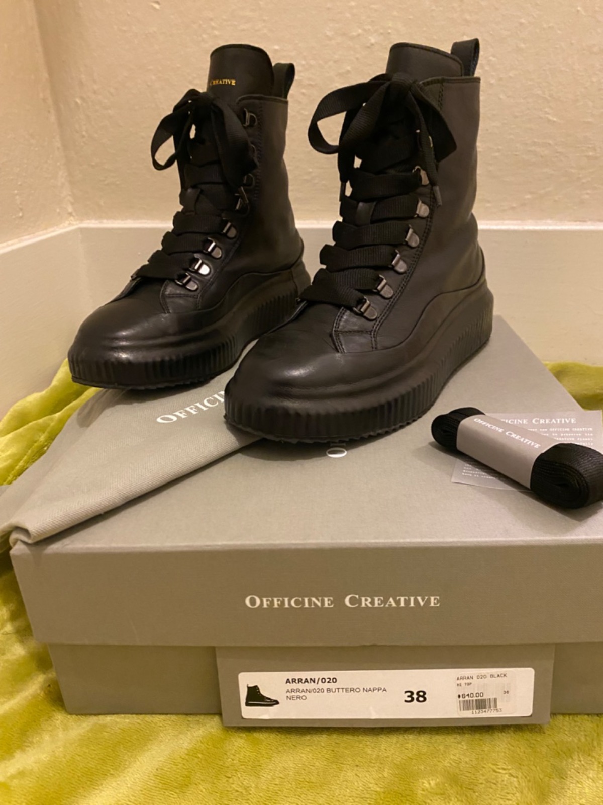 Officine Creative Arran Leather Sneaker Boot Flatform - Image 6 of 7